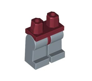 LEGO Rouge foncé Minifigure Les hanches avec Sand Bleu Jambes (3815 / 73200)