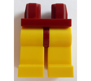 LEGO Donkerrood Minifigure Heupen met Geel Poten (73200 / 88584)