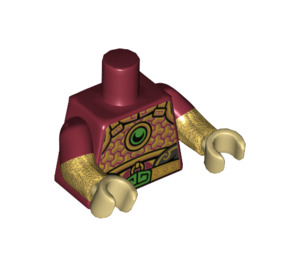LEGO Dunkelrot Affe King Minifig Torso (973 / 16360)