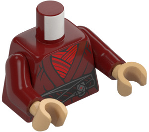 LEGO Dark Red Morgan Elsbeth with Black Minifig Torso (973 / 76382)