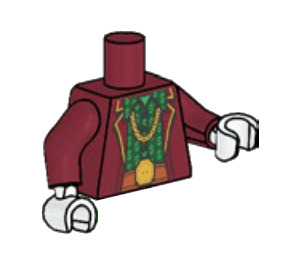 LEGO Mørkerød Mr. Pale Minifig Torso (973)