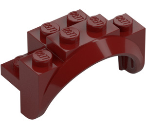 LEGO Dark Red Mudguard Brick 2 x 4 x 2 with Wheel Arch (35789)