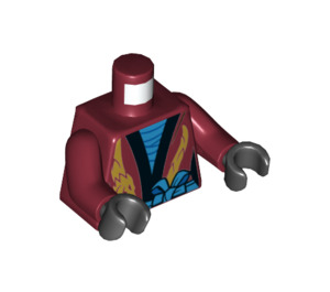 LEGO Donkerrood Nya - Legacy Minifiguur Torso (973 / 76382)