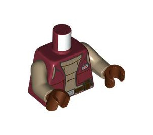 LEGO Donkerrood Padme Amidala Minifig Torso (973 / 76382)
