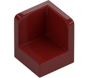 LEGO Rojo oscuro Panel 1 x 1 Esquina con Esquinas redondeadas (6231)