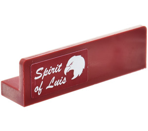 LEGO Dark Red Panel 1 x 4 with Rounded Corners with Spirit of Luis and Eagle (Left) Sticker (15207)