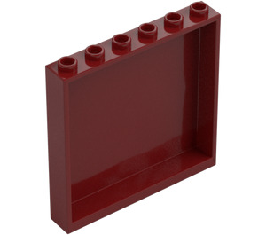 LEGO Tmavě červená Panel 1 x 6 x 5 (35286 / 59349)