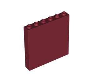 LEGO Rouge foncé Panneau 1 x 6 x 5 (35286 / 59349)