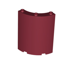 LEGO Dark Red Panel 4 x 4 x 6 Curved (30562 / 35276)
