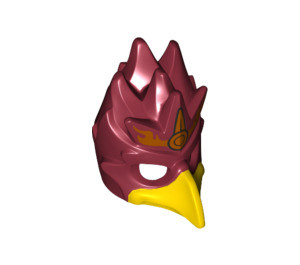 LEGO Mörkröd Phoenix Mask med Gul Näbb med Gold Headpiece (16656 / 17402)