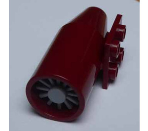 LEGO Dark Red Plane Jet Engine with Medium Stone Gray Center