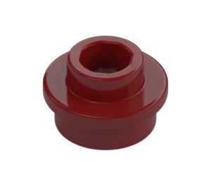 LEGO Donkerrood Plaat 1 x 1 Rond met Open nop (28626 / 85861)