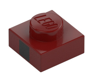 LEGO Dark Red Plate 1 x 1 with Black Square (35329 / 106630)