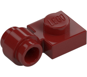 LEGO Rosso scuro Piastra 1 x 1 con Clip (Anello spesso) (4081 / 41632)