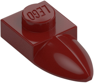 LEGO Dark Red Plate 1 x 1 with Tooth (35162 / 49668)