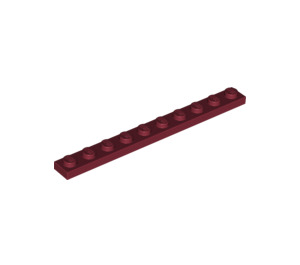 LEGO Dark Red Plate 1 x 10 (4477)