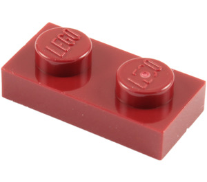 LEGO Rouge foncé assiette 1 x 2 (3023)