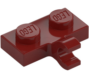 LEGO Dunkelrot Platte 1 x 2 mit Horizontaler Clip (11476 / 65458)