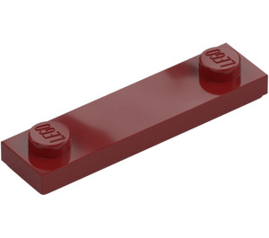 LEGO Dark Red Plate 1 x 4 with Two Studs with Groove (41740)