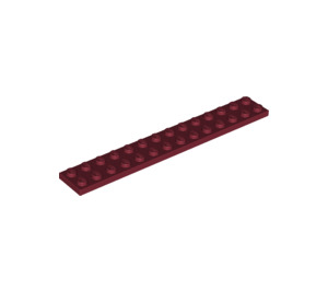 LEGO Rouge foncé assiette 2 x 14 (91988)