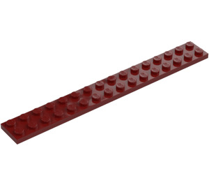 LEGO Rosso scuro Piastra 2 x 16 (4282)