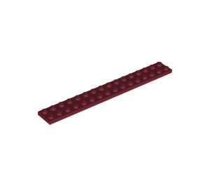 LEGO Rouge foncé assiette 2 x 16 (4282)