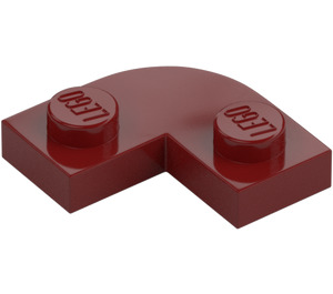 LEGO Donkerrood Plaat 2 x 2 Rond Hoek (79491)