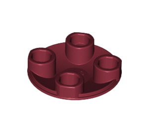 LEGO Rouge foncé assiette 2 x 2 Rond avec Arrondi Bas (2654 / 28558)