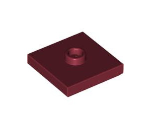 LEGO Dark Red Plate 2 x 2 with Groove and 1 Center Stud (23893 / 87580)