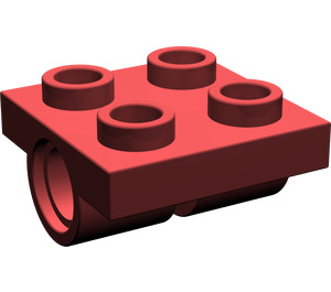 LEGO Dunkelrot Platte 2 x 2 mit Löcher (2817)