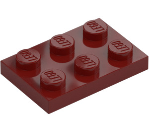 LEGO Donkerrood Plaat 2 x 3 (3021)