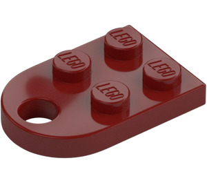 LEGO Dark Red Plate 2 x 3 with Rounded End and Pin Hole (3176)