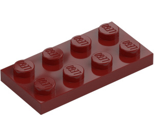 LEGO Rojo oscuro Placa 2 x 4 (3020)