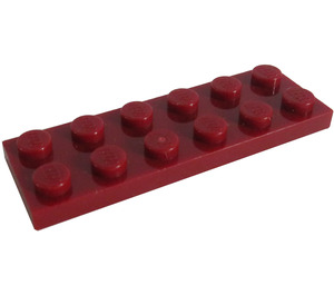 LEGO Dark Red Plate 2 x 6 (3795)