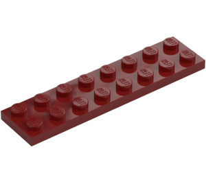 LEGO Tmavě červená Deska 2 x 8 (3034)