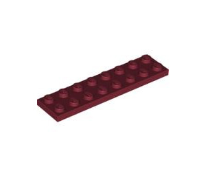LEGO Rouge foncé assiette 2 x 8 (3034)