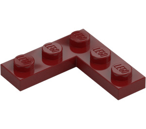 LEGO Dunkelrot Platte 3 x 3 Ecke (77844)