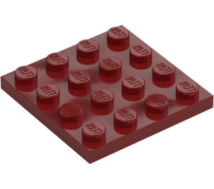 LEGO Mørk rød Plate 4 x 4 (3031)