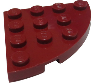 LEGO Dark Red Plate 4 x 4 Round Corner (30565)