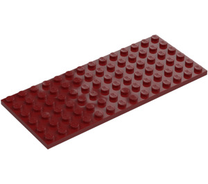 LEGO Donkerrood Plaat 6 x 14 (3456)