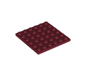 LEGO Rouge foncé assiette 6 x 6 (3958)