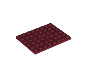 LEGO Rouge foncé assiette 6 x 8 (3036)