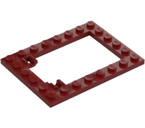 LEGO Donkerrood Plaat 6 x 8 Trap Deur Kader Verzonken pinhouders (92107)