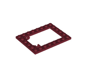 LEGO Rouge foncé assiette 6 x 8 Trap Porte Cadre Porte-broches affleurants (92107)