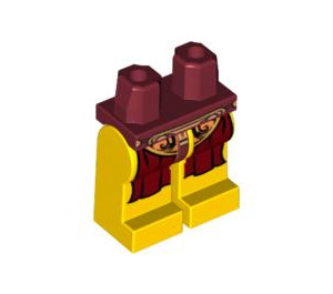 LEGO Dark Red Princess Leia with Slave Outfit and Yellow Skin Minifigure Hips and Legs (3815 / 44832)