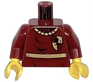 LEGO Dunkelrot Quidditch Uniform Torso mit Dunkelrot Arme und Gelb Hände (973 / 73403)