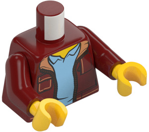 LEGO Dark Red Rafter in Dark Red Jacket Minifig Torso (973 / 76382)