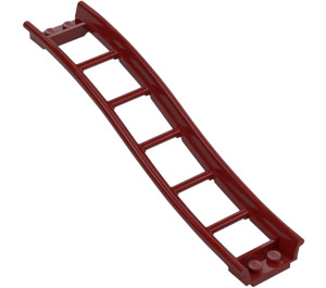 LEGO Dark Red Rail 2 x 16 x 3 Bow Inverted with 3.2 Shaft (34738)