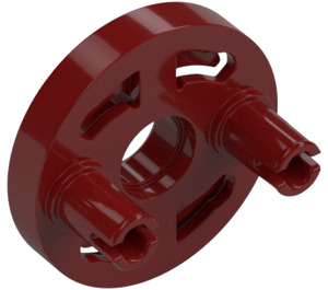 LEGO Donkerrood Rotatiegewricht Disk Mannelijk met Pinnen (80563)