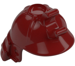 LEGO Dark Red Samurai Helmet with Clip and Long Visor (65037 / 98128)